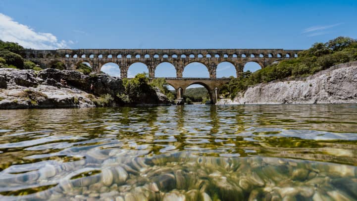Le pont du Gard accessible depuis location saisonnière